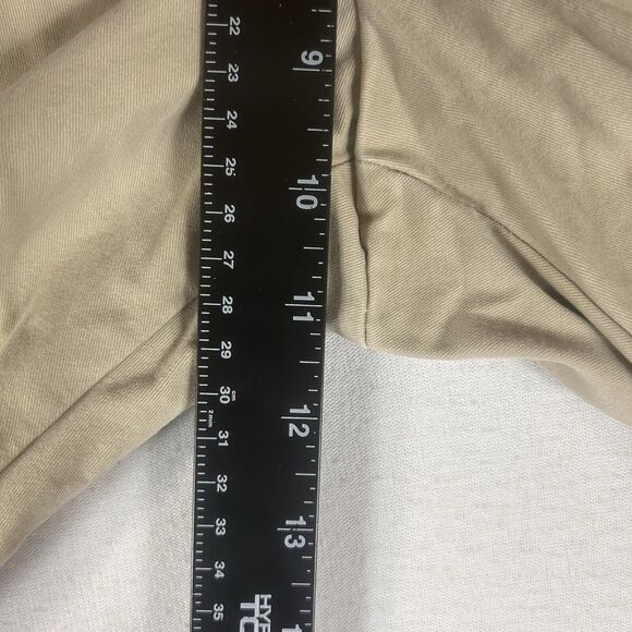 Old Navy Broken In Khaki Pants Mens 28x30 Straight Leg Cotton Rolled Oats Casual - Picture 12 of 15